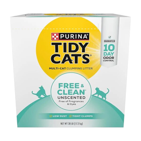 Natural Unscented Cat Litter with Clay for Multi-Cat Households