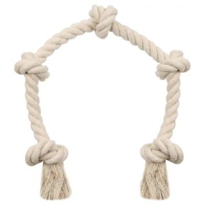 Natural White Cotton Rope Dog Toy for Large Dogs Interactive Chew Toy