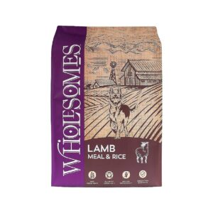 Natural and Preserved Lamb Meal and Rice Dry Dog Food