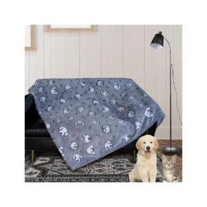 Navy Blue 30x40IN Super Soft Fleece Pet Blanket for Medium Dogs and Cats with Cute Print