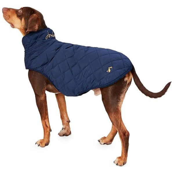 Navy Blue Diamond Quilted Extra Large Dog Coat for Winter Wear