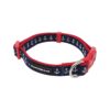 Navy Blue Nylon Anchor Ribbon Collar with Small Size and Snap Closure