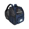 Navy Pet Backpack Carrier with Expandable Design for Small to Medium Dogs and Large Cats