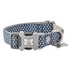 Navy Star Adjustable Nylon Dog Collar with Safety Buckle and Padded Comfort