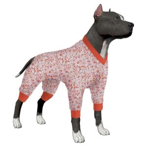 Neck Dog Onesie for Large Dogs, Mindful Small Dots Light Pink Prints Design