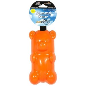 Neon Rubber Gummy Bear Dog Toys Assorted Colors Durable Pet Furniture