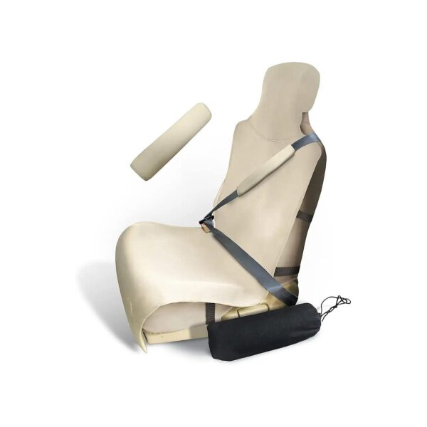 Neoprene Seat Cover for Cars and SUVs, Beige/Tan, Non-Slip, Soft, and Comfy, Waterproof