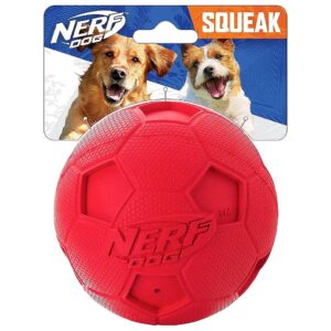 Nerf Quality Red Dog Soccer Ball for Active Breeds