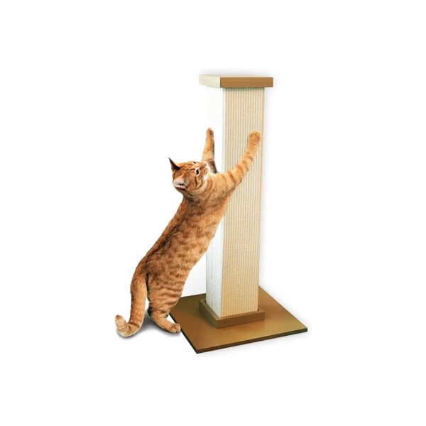 Neutral and Modern Large Cat Scratching Tower with Sisal Fiber