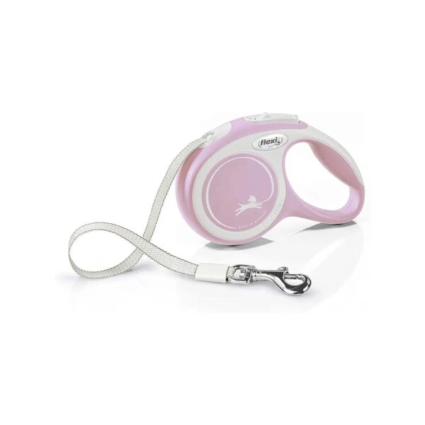 New Comfort Tape Grey & Rose Dog Leash for Small Breeds