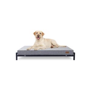 New Updated Design Elevated Dog Bed with Water-Resistant Cover and Comfortable Mattress