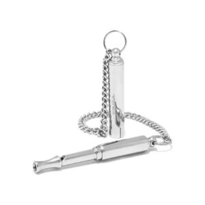 Nickel Silver Dog Whistle for Training with Adjustable Frequency and Protection