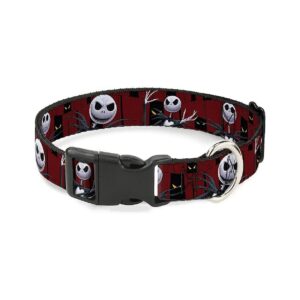 Nightmare Before Christmas Dog Collar with 3 Jack Poses and Peeping Eyes