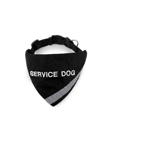 Nighttime pet Safety Soft Cotton Bandana with Collar and D-Ring Leash