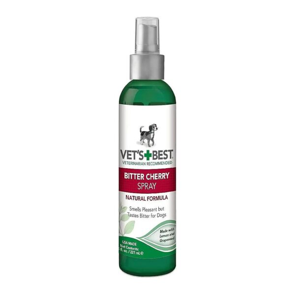 No Chew Dog Deterrent Spray with Natural Cherry Flavor and Grapeseed Extract