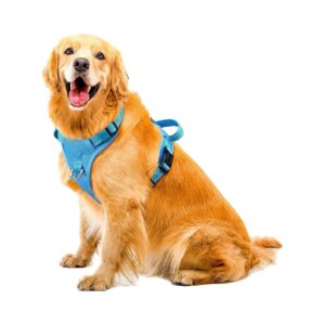 No Choke Pet Harness with Easy Control Handle for Medium Large Size Dogs Blue Dusk