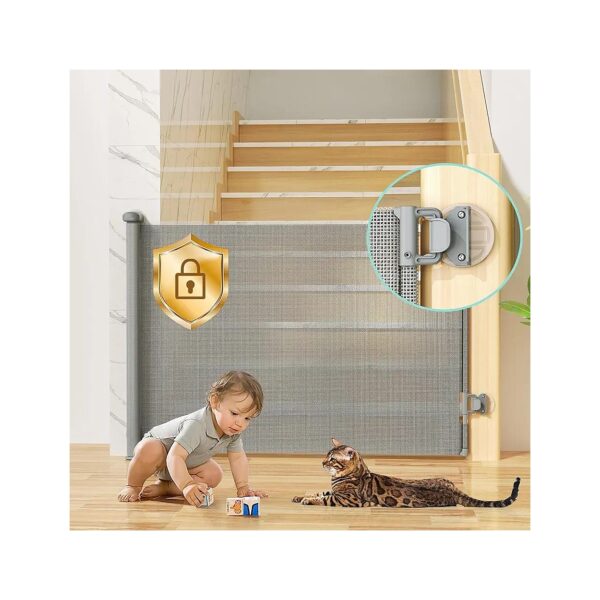 No Drill No Problem Retractable Baby Gate for St