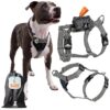 No-Pull Dog Harness for Medium & Large Breeds with Gray Nylon Material