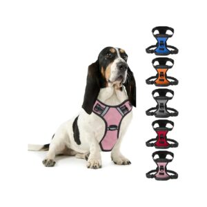 No Pull Dog Harness with Handle for Walking, Padded Mesh Vest and Reflective Straps