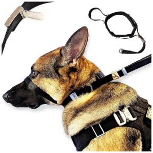 No-Pull Dog Headcollar for Large Dogs with Adjustable Front and Back