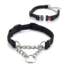 No Pull Slip Choke Collars for Dogs with Reflective Threads and Stainless Steel Chain