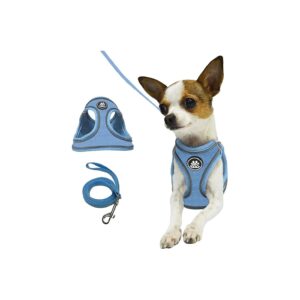 No-Pull Step-in Dog Harness with Reflective Safety Strip and Comfortable Mesh Vest