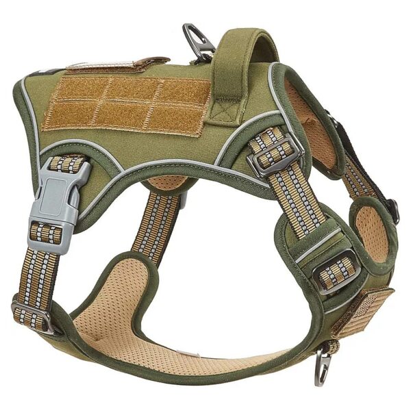 No Pull Tactical Dog Harness Medium Breeds Fast Training Reflective Gear