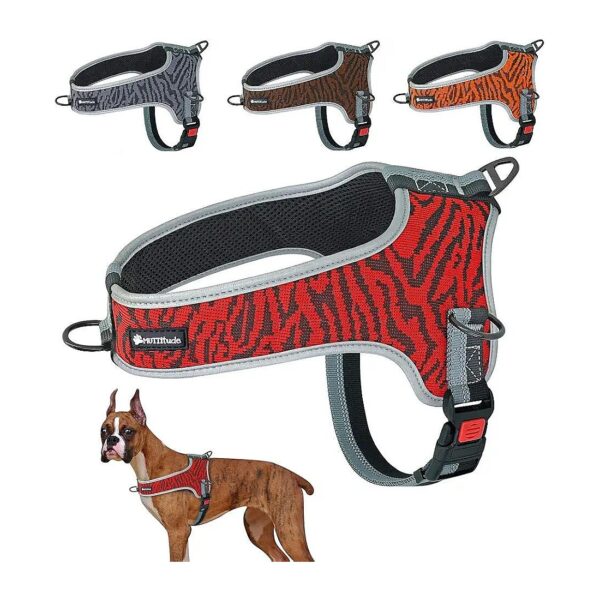 No Pull Training Harness for Dogs 20-28 Lbs with Reflective Design and Four Secure Clips