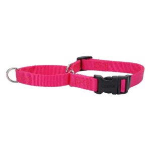 No Slip Adjustable Dog Collar with Soft Pink Flamingo Pattern and Adjustable Buckle