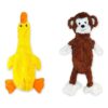 No-Squeak No-Stuffing Funny Plush Dog Toy for Small and Medium Dog Playtime