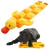 No-Stuffing Plush Yellow Duck Toy with 16 Squeakers for Dog Play