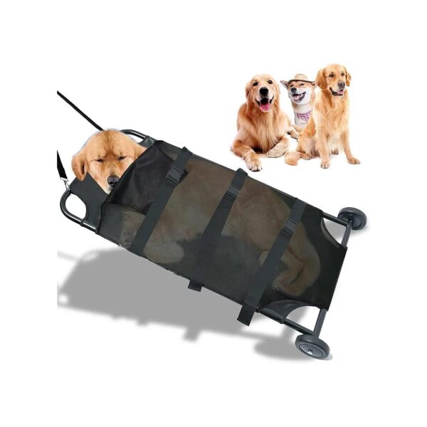 Noiseless Wheels Pet Gurney Carrier for Large Dogs with Breed Variety