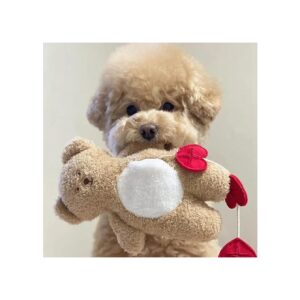 Noisy Teddy Bear Dog Toy with IQ Treat Puzzle for Small and Medium Dogs