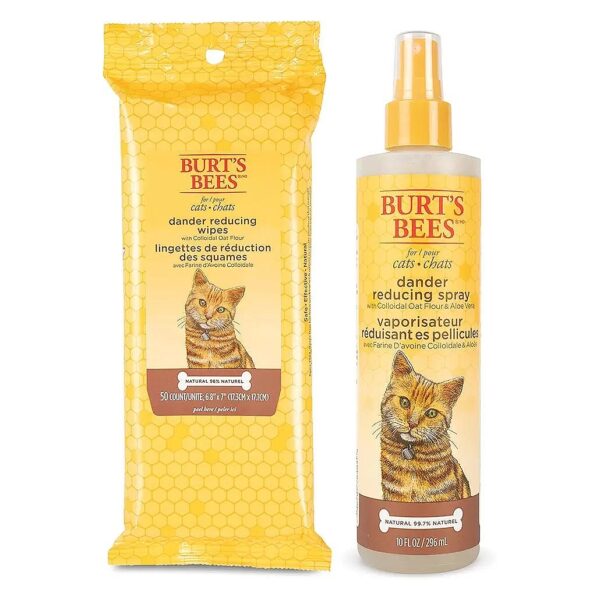 Non-Irritating Wipes and Spray for Cats with Dander Issues