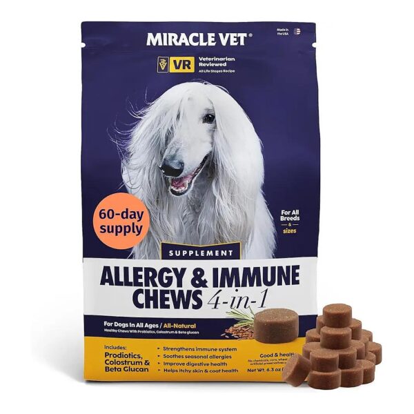 Non-Prescription Dog Chews for Itch Relief, Allergy Relief, and Healthy Skin