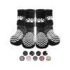 Non Slip Dog Boots with Double Grippers for Hot Cold Pavement Protection