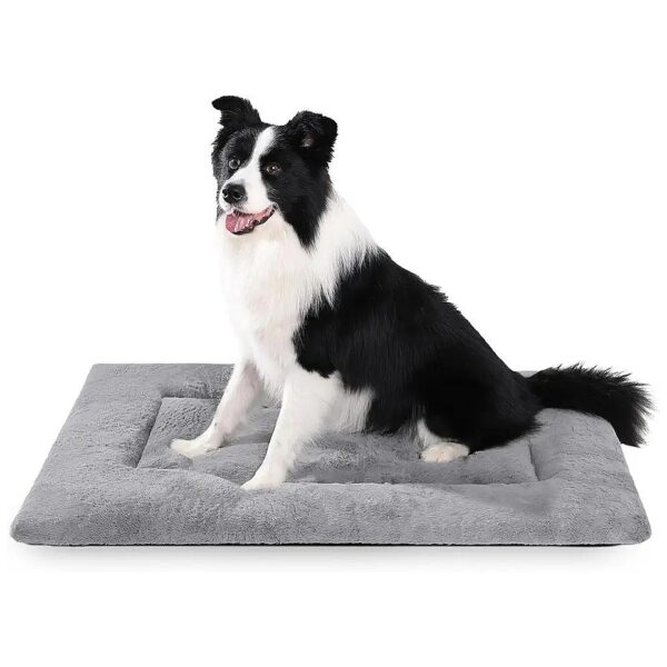 Non Slip Dog Crate Bed Mat for Large Dogs, Gray Color