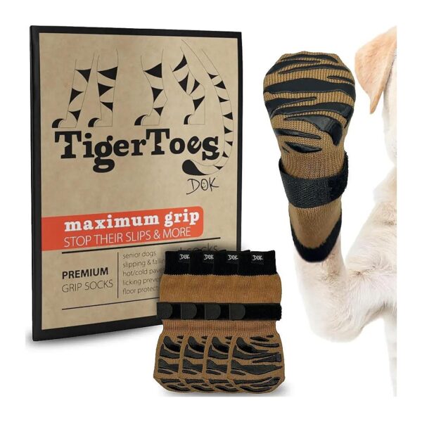 Non-Slip Dog Socks for Hardwood Floors - Extra-Thick Grip for Comfort and Support