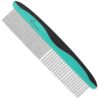 Non-Slip Handle Pet Comb for Long Haired Pets Removes Loose Fur and Undercoat