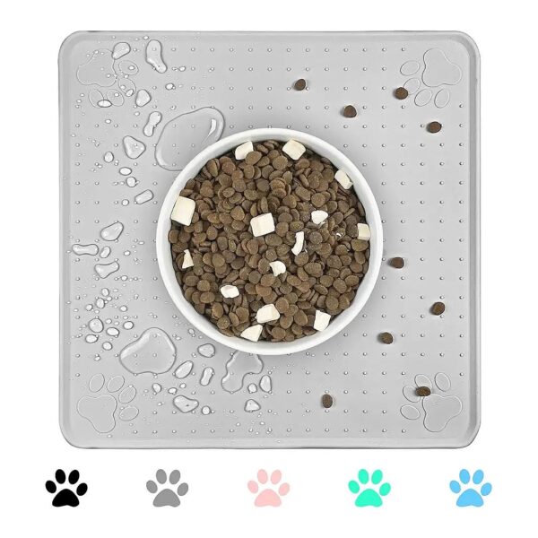 Non-Slip Pet Feeding Mat for Dogs and Cats that Prevents Food Spills