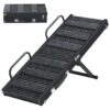 Non Slip Pet Ramp with Adjustable Height and Safety Side Rails for Small Dogs