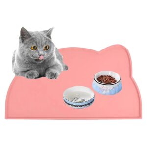 Non Slip Silicone Pet Food Mat for Cat Bowls and Pet Feeding Areas