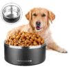 Non Slip Stainless Steel Dog Water Bowls with Insulation for Large Breeds, Pet Food Bowls