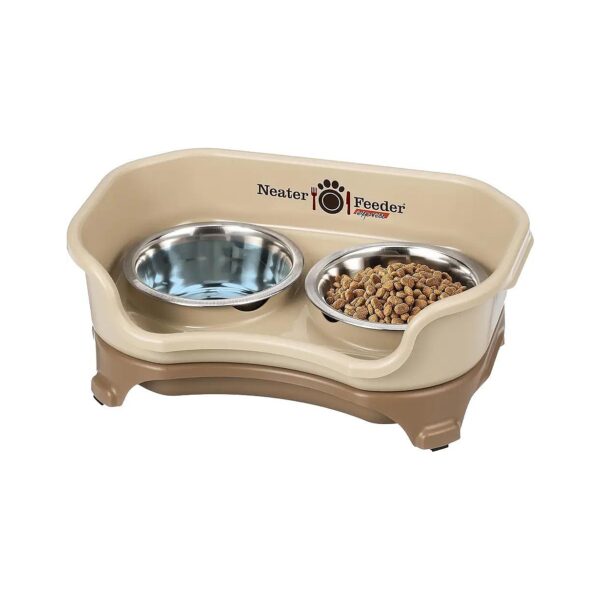 Non-Slip Stainless Steel Pet Bowls for Small Dogs with Raised Design