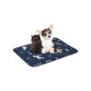 Non Slip Waterproof Dog Crate Mat for Navy Polyester Dog Reusable Pee Pad