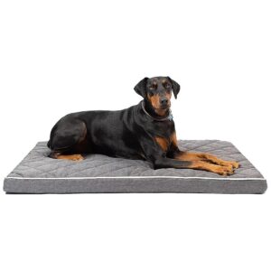 Nonslip XXL Dog Bed Measures 30" x 48" x 3" with Soft Quilted Cover and Memory Foam Fill