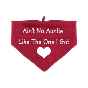 Novelty Auntie Dog Bandanas for Small to Medium Pets with Aunt Themed Print