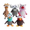 Novelty Squeaky Dog Toys with 5 Different Animals and Sounds