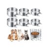 Nuenen Dog Crate Water and Food Bowl Set for Small Pets