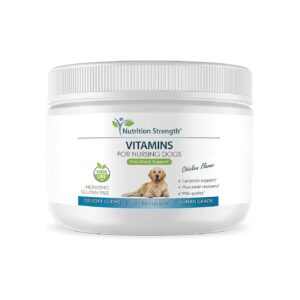 Nursing Dog Vitamins with Calcium Phosphorus for Healthy Puppies